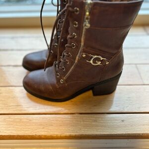 Guess Brown Lace-Up Women's Boots